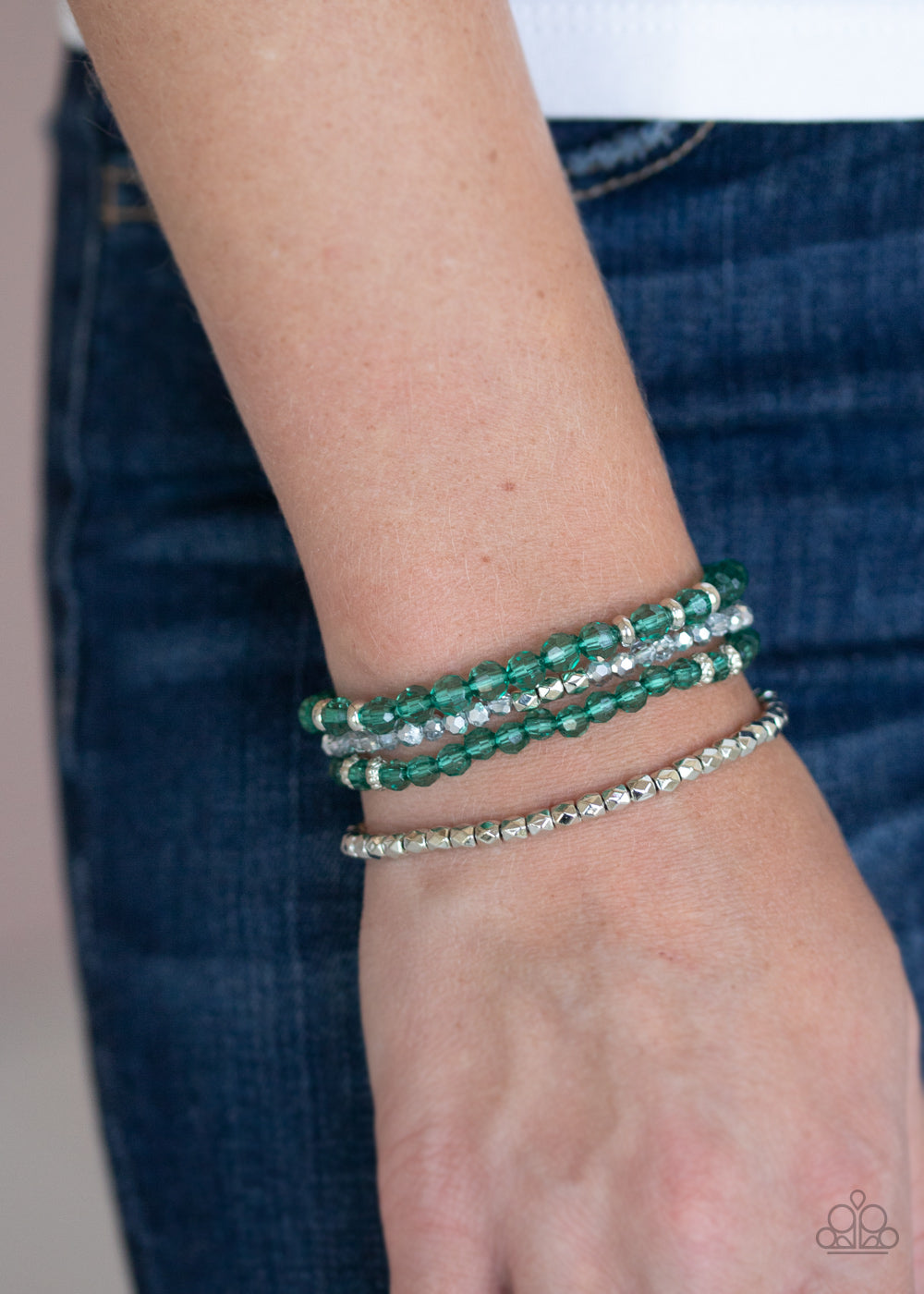 Paparazzi Accessories ✽ Crystal Crush - Green Bracelet✽Flat Rate Ship $4.50✽ - Blingflingbykat 