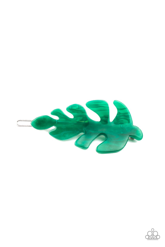 brought✽to✽you✽by✽blingflingbykatleaf-your-mark-green-hair clip✽paparazzi-accessories