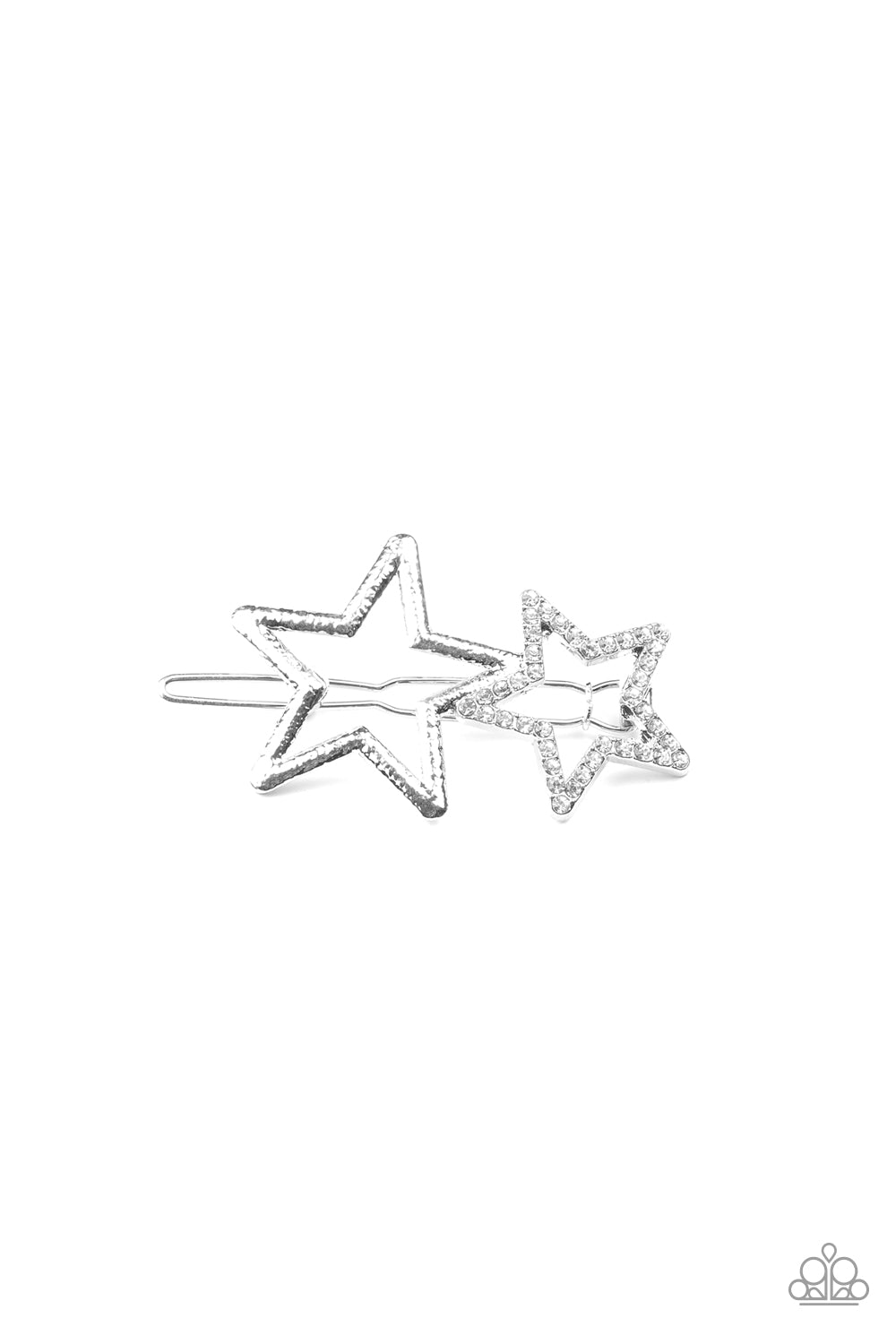 Paparazzi Accessories ✽ Lets Get This Party STAR-ted! - White Hair Clip✽Flat Rate Ship $4.50✽