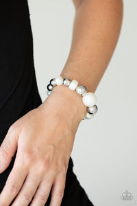 Paparazzi Accessories ✽ Starstruck Shimmer - White Bracelet✽Flat Rate Ship $4.50✽