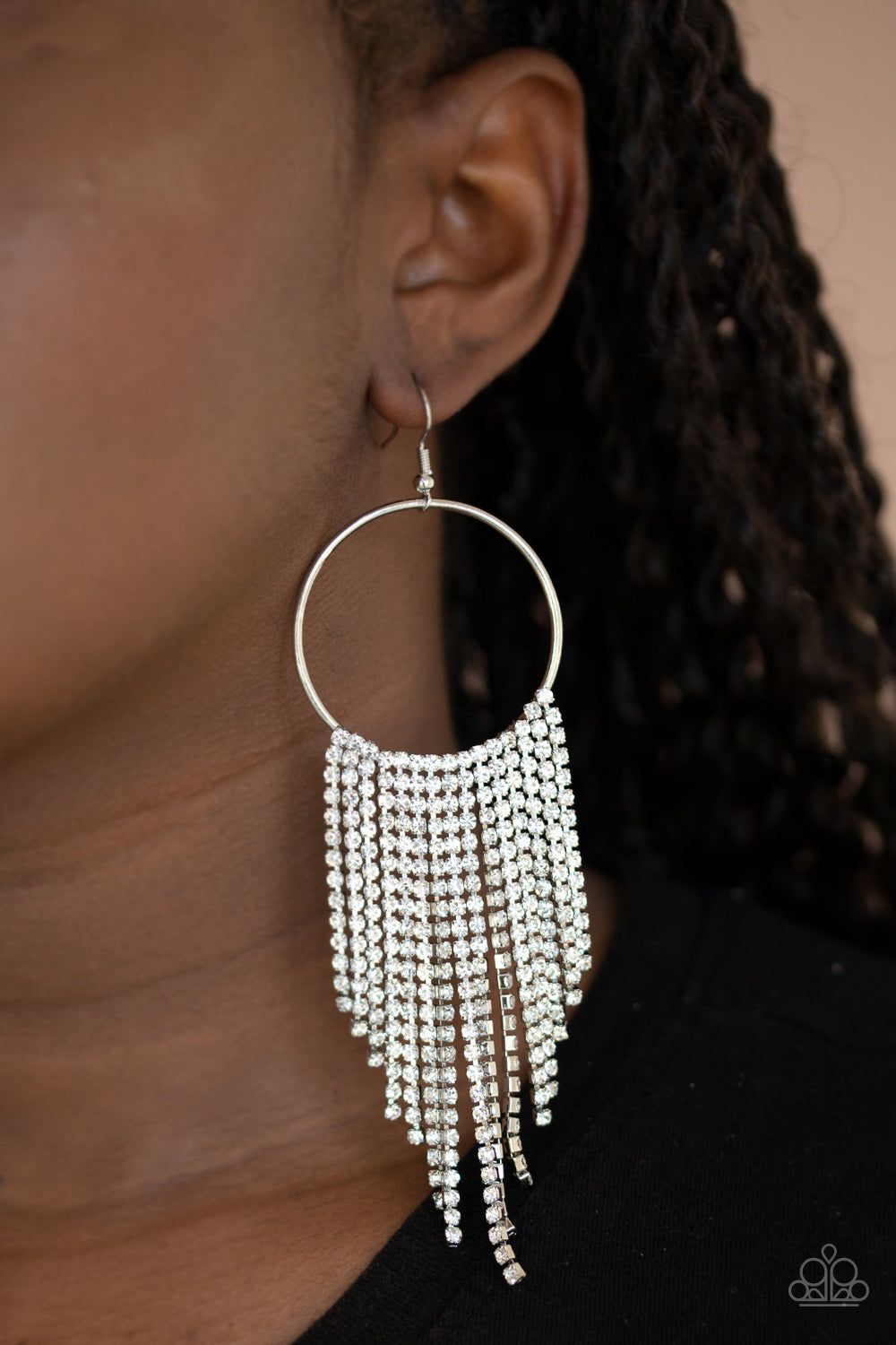 Paparazzi Accessories ✽ Streamlined Shimmer - White Earrings✽Flat Rate Ship $4.50✽