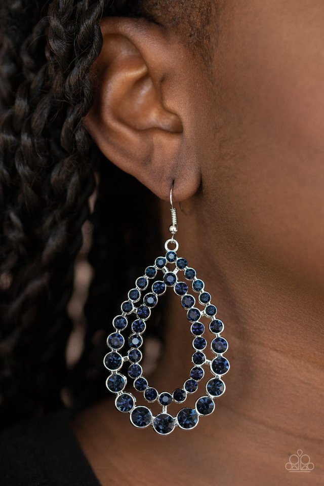 Paparazzi Accessories ✽Glacial Glaze - Blue Earrings✽Flat Rate Ship $4.50✽