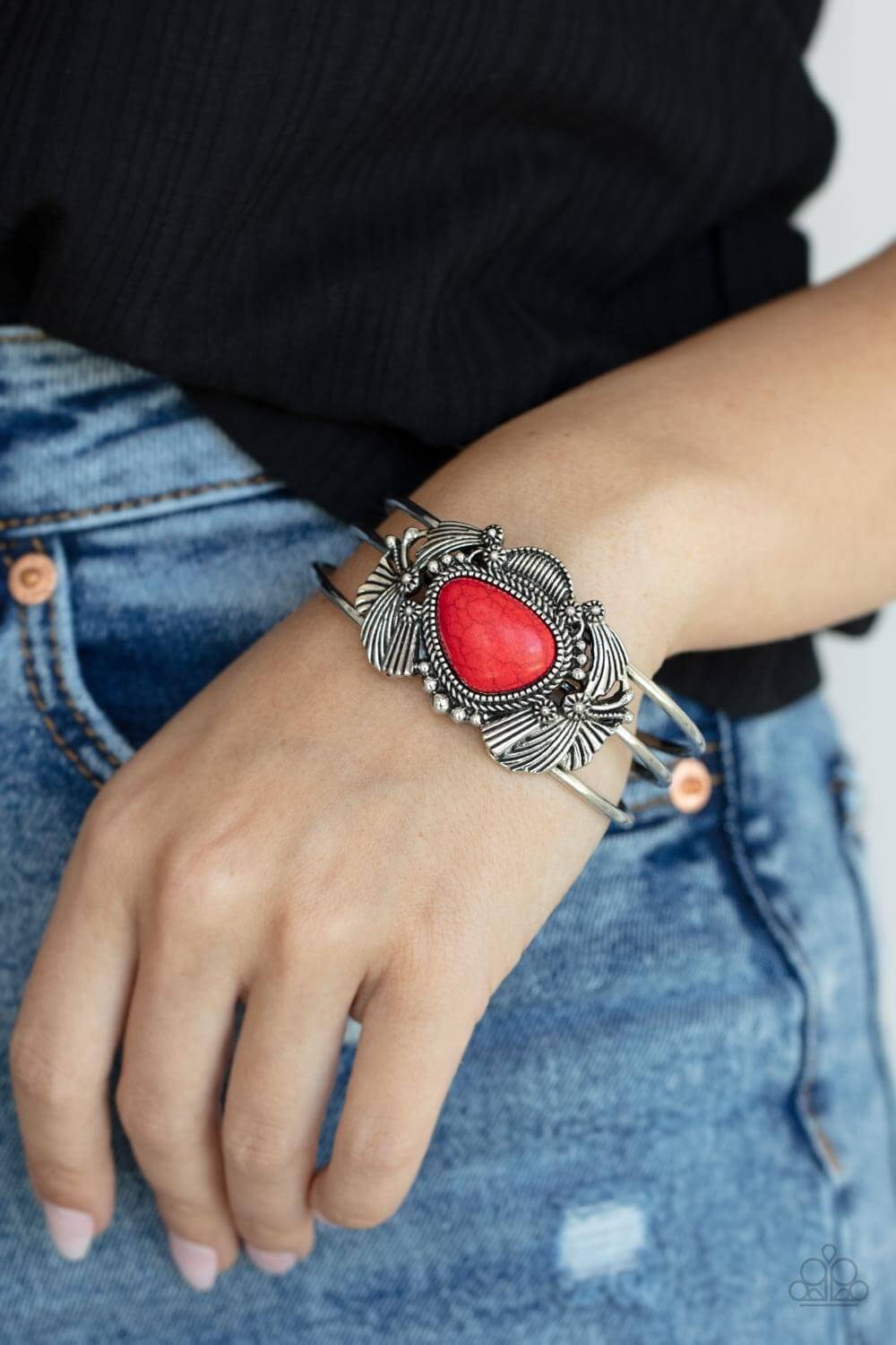 Paparazzi Accessories ❋â€‹Western Wonderland - Red Bracelet❋ Flat Rate Ship $4.50❋ - Image #2