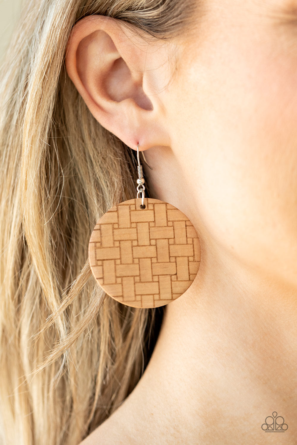 Paparazzi Accessories ✽ Natural Novelty - Brown Earrings✽Flat Rate Ship $4.50✽