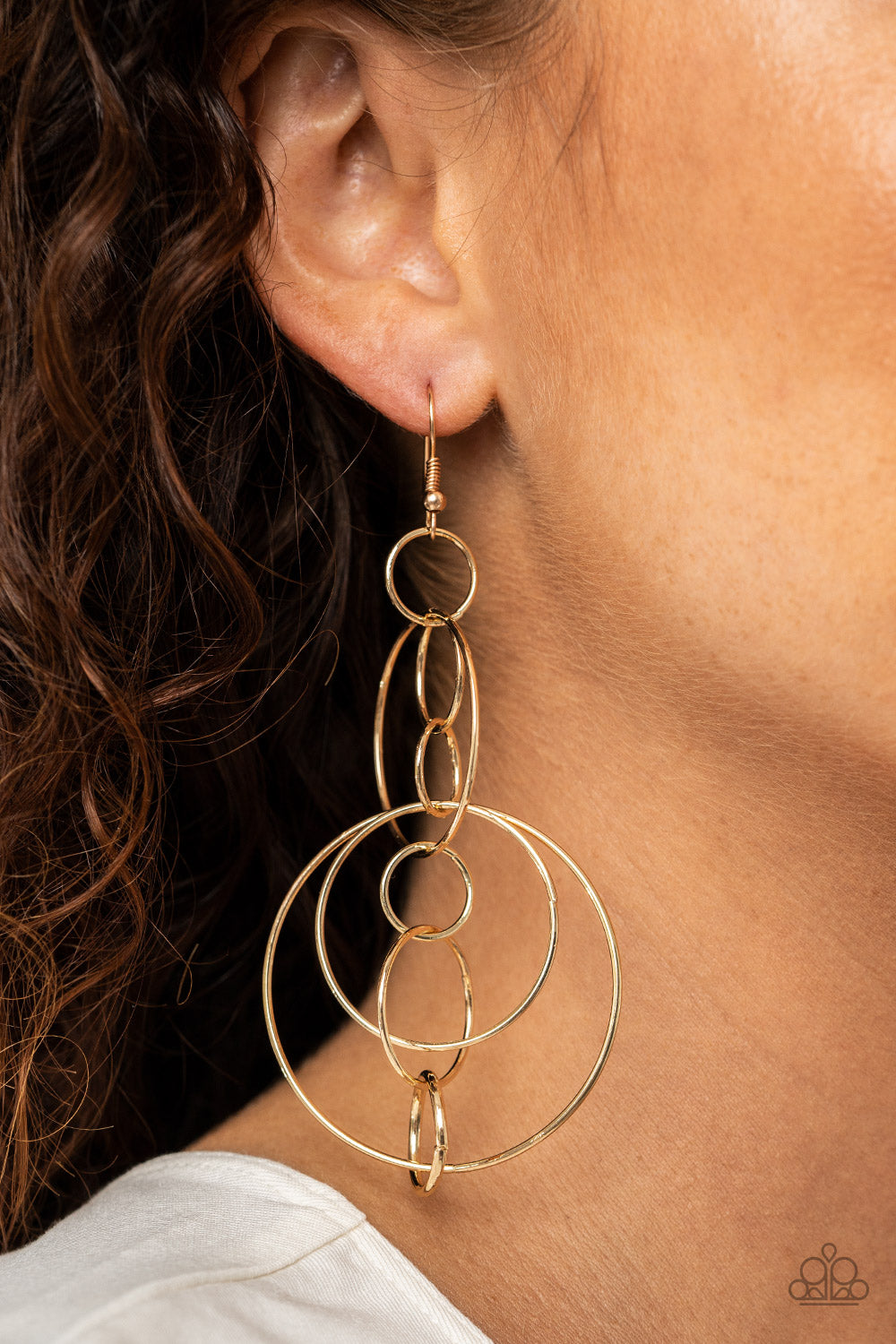 Paparazzi Accessories ✽ Running Circles Around You - Gold Earrings✽Flat Rate Ship $4.50✽