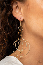 Load image into Gallery viewer, Paparazzi Accessories ✽ Running Circles Around You - Gold Earrings✽Flat Rate Ship $4.50✽
