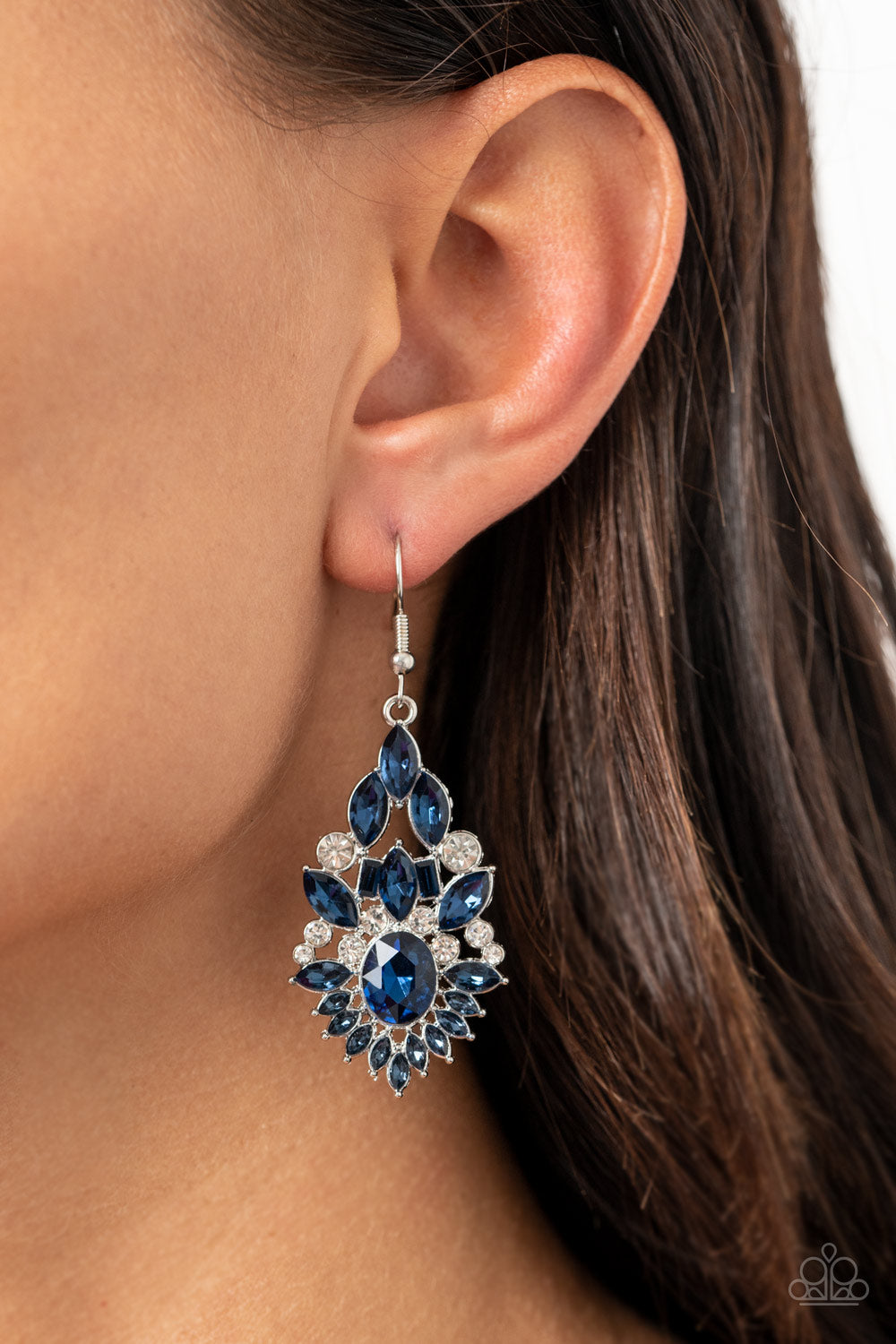 Paparazzi Accessories ✽ Ice Castle Couture - Blue Earrings✽Flat Rate Ship $4.50✽