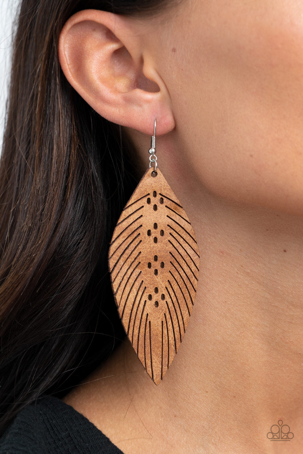Paparazzi Accessories ✽ Wherever The Wind Takes Me - Brown Earrings✽Flat Rate Ship $4.50✽