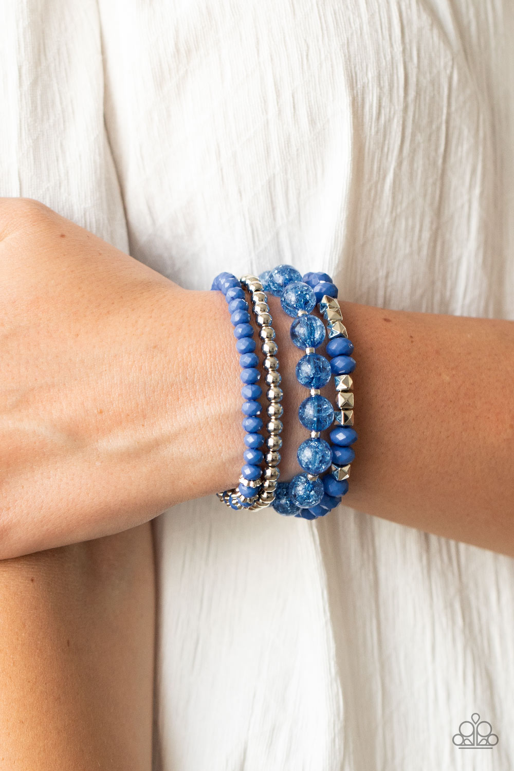 Paparazzi Accessories ✽ Layered Luster - Blue Bracelet✽Flat Rate Ship $4.50✽