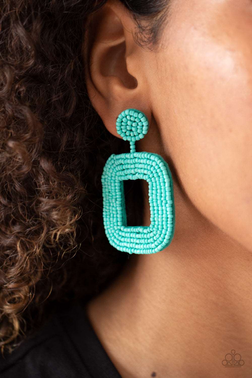 Paparazzi Accessories ✽ Beaded Bella - Blue Post Earrings✽Flat Rate Ship $4.50✽