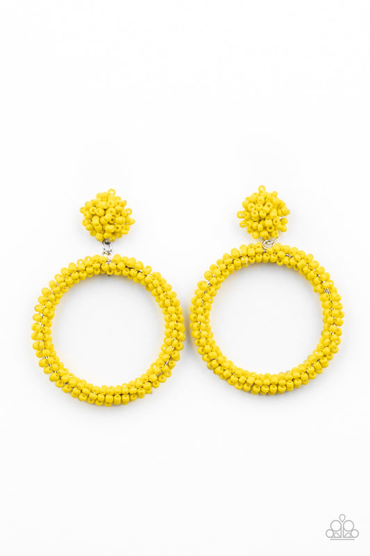 brought✽to✽you✽by✽blingflingbykat✽be-all-you-can-bead-yellow-earrings-paparazzi-accessories