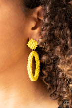 Load image into Gallery viewer, Paparazzi Accessories ✽Be All You Can BEAD - Yellow Earrings✽Flat Rate Ship $4.50✽
