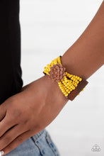 Load image into Gallery viewer, Paparazzi Accessories ✽ Tropical Sanctuary - Yellow Bracelet✽Flat Rate Ship $4.50✽
