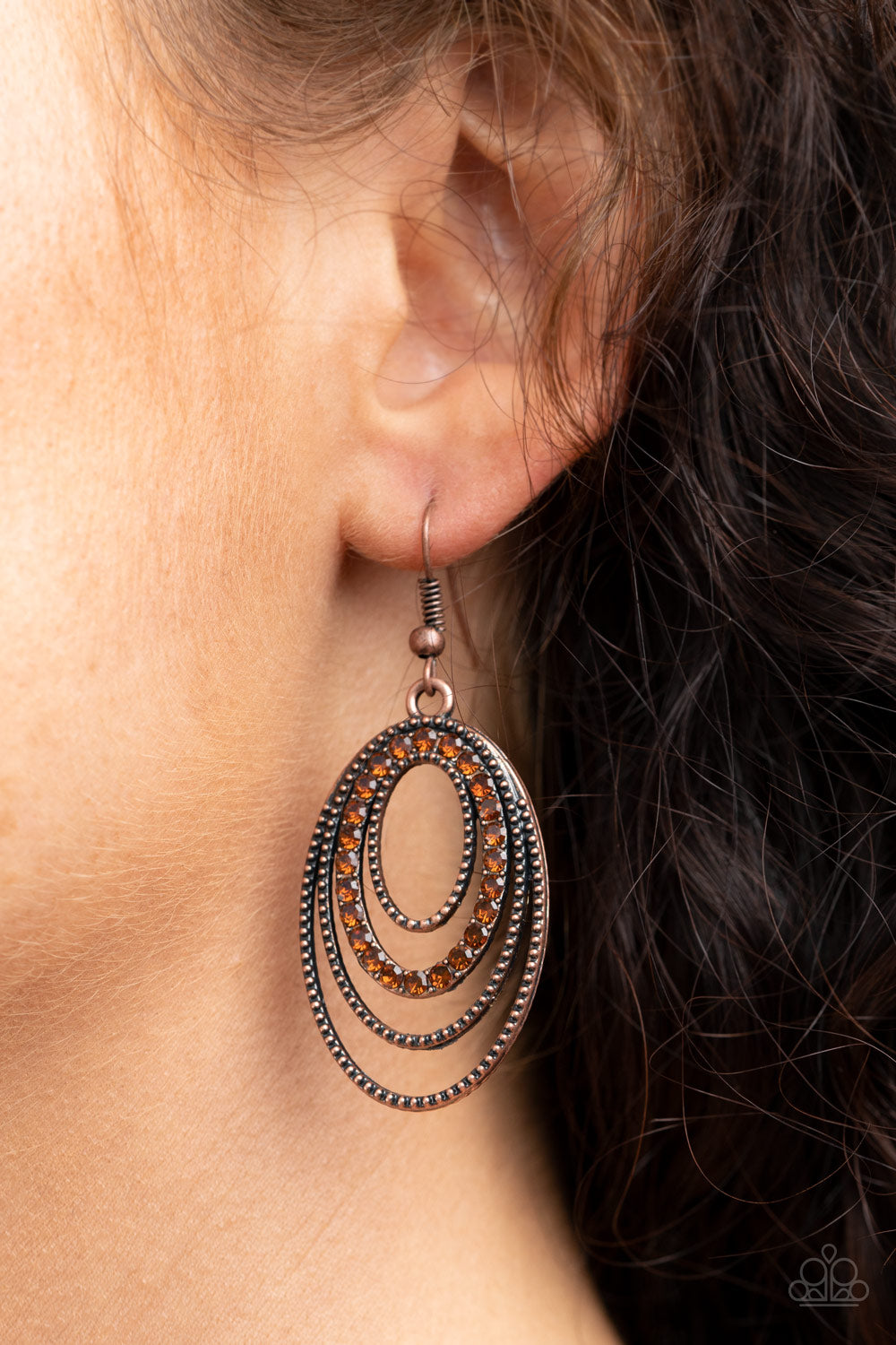 Paparazzi Accessories ✽ Date Night Diva - Copper Earrings✽Flat Rate Ship $4.50✽