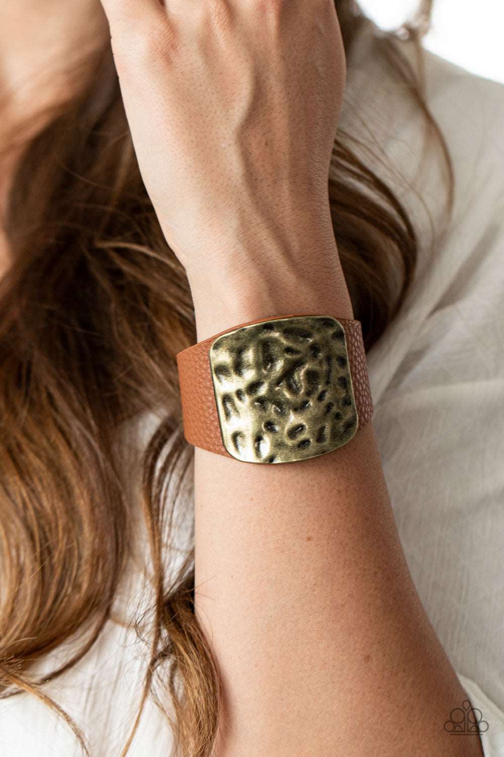 Paparazzi Accessories ✽ Brighten Up - Brass Bracelet✽Flat Rate Ship $4.50✽