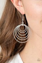 Load image into Gallery viewer, Paparazzi Accessories ✽ Elliptical Elegance - Silver Earrings✽Flat Rate Ship $4.50✽
