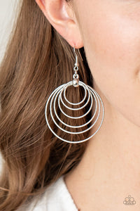 Paparazzi Accessories ✽ Elliptical Elegance - Silver Earrings✽Flat Rate Ship $4.50✽