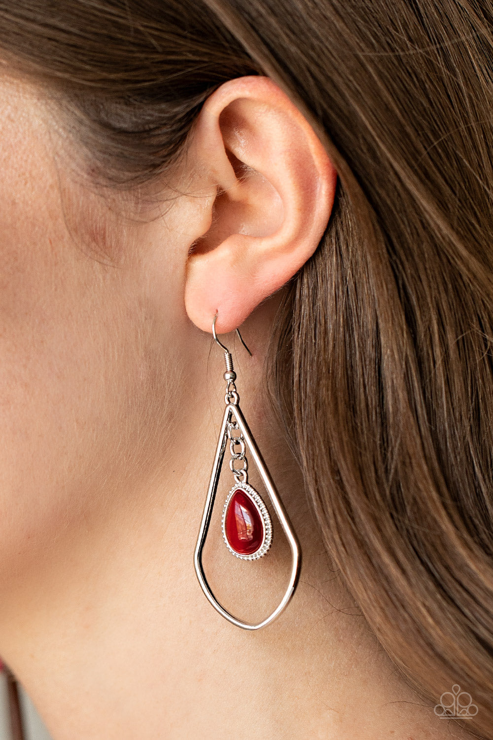 Paparazzi Accessories ✽ Ethereal Elegance - Red Earrings✽Flat Rate Ship $4.50✽