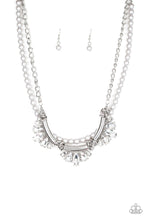 Load image into Gallery viewer, brought✽to✽you✽by✽blingflingbykat✽bow-before-the-queen-silver-necklace✽paparazzi-accessories
