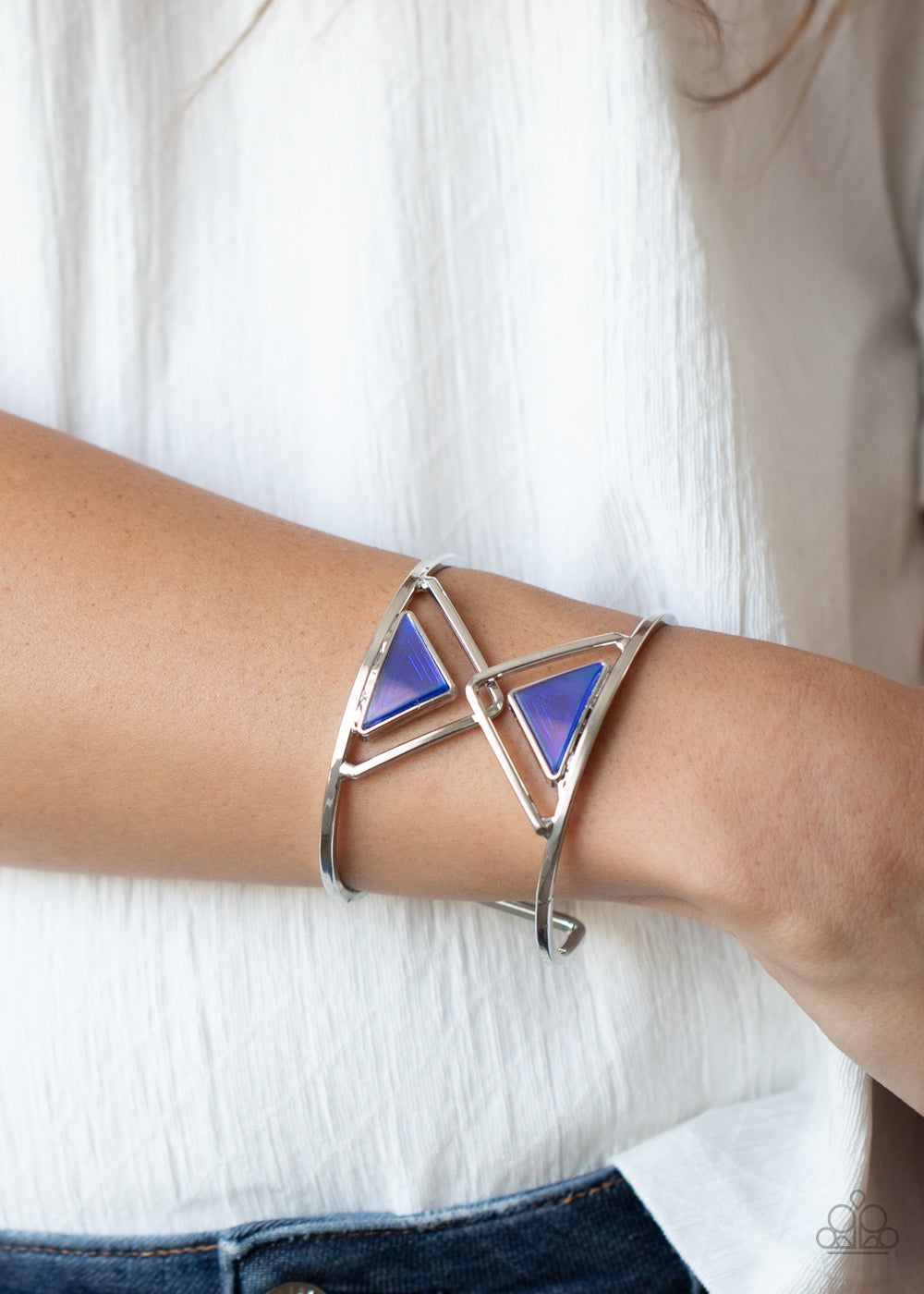 Paparazzi Accessories ✽ Pyramid Palace - Blue Bracelet✽Flat Rate Ship $4.50✽