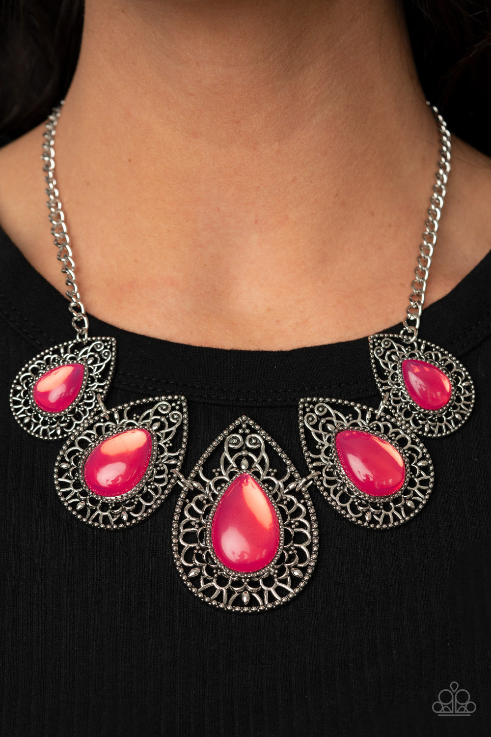 Paparazzi Accessories ✽ Opal Auras - Pink Necklace✽Flat Rate Ship $4.50✽