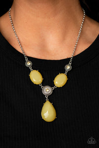 Paparazzi Accessories ✽Heirloom Hideaway - Yellow Necklace✽Flat Rate Ship $4.50✽