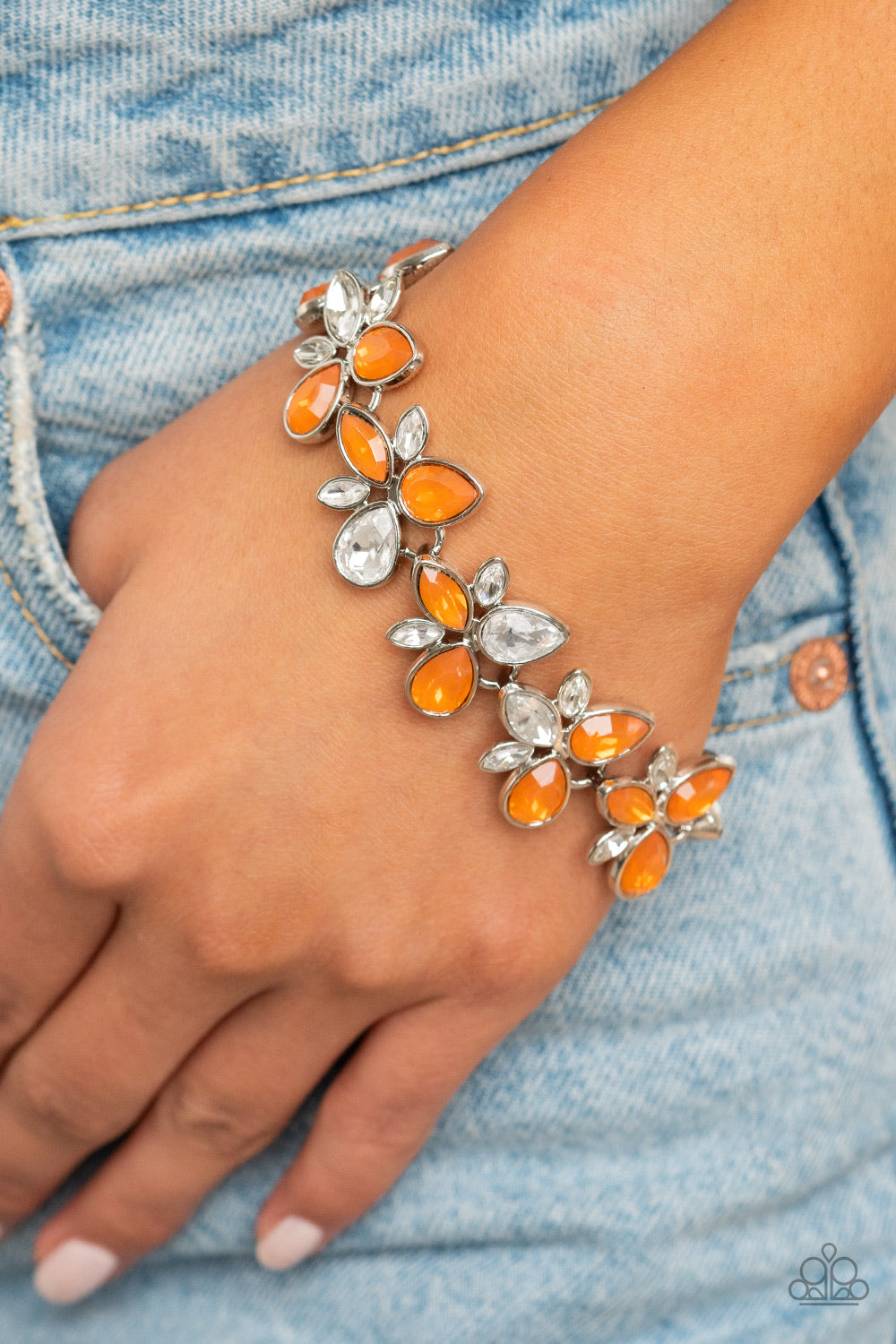 Paparazzi Accessories ✽ Ice Garden - Orange Bracelet✽Flat Rate Ship $4.50✽