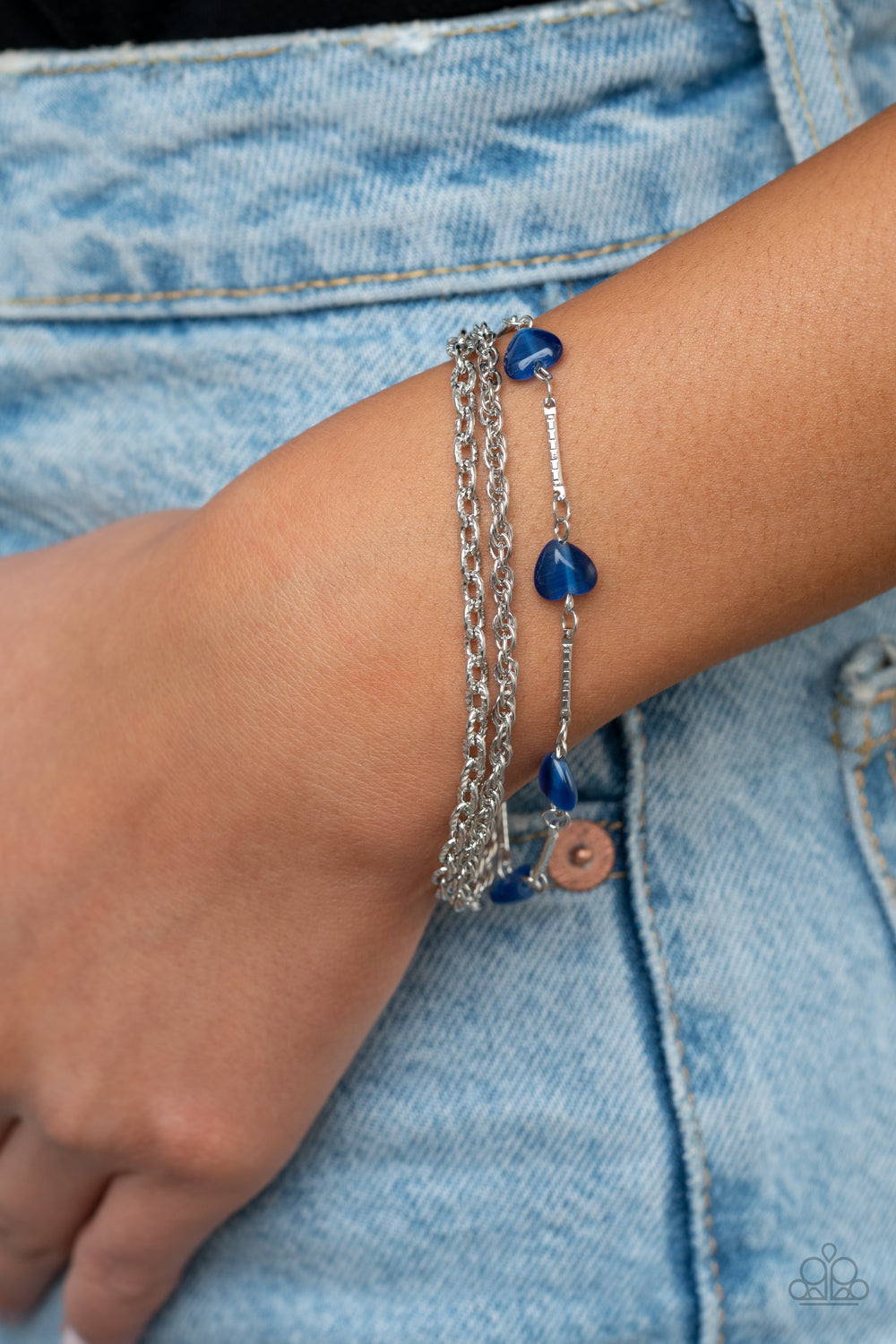 Paparazzi Accessories ✽ To Love and Adore - Blue Heart Bracelet✽Flat Rate Ship $4.50✽ - Blingflingbykat 