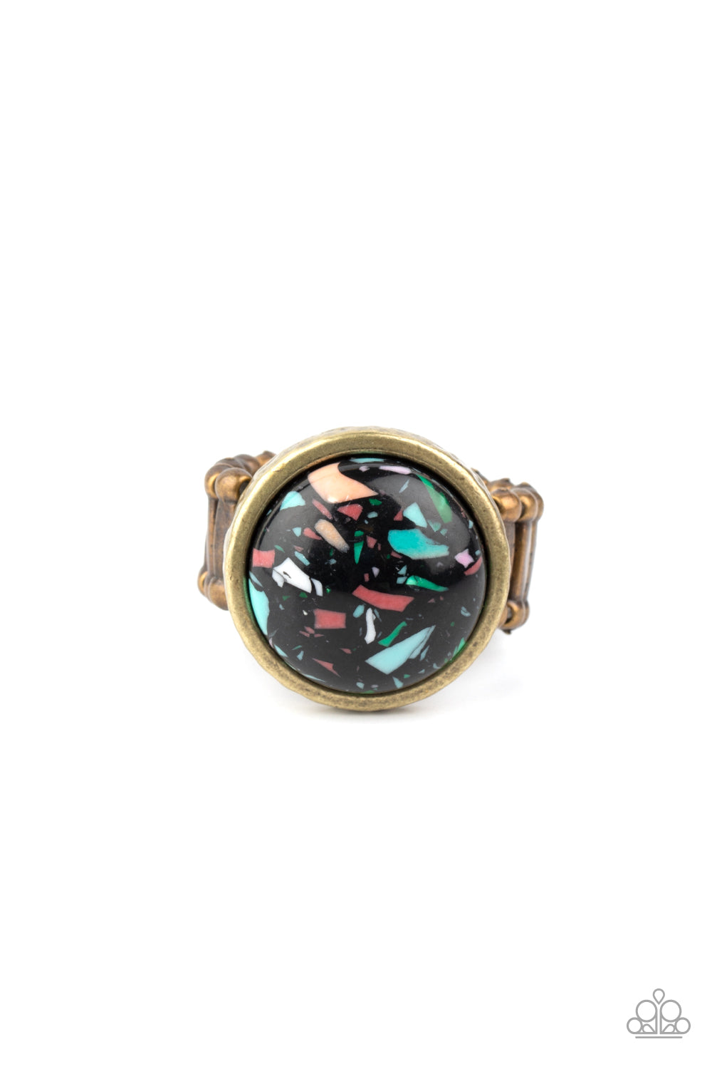 brought✽to✽you✽by✽blingflingbykatmarble-mosaic-brass-ring✽paparazzi-accessories