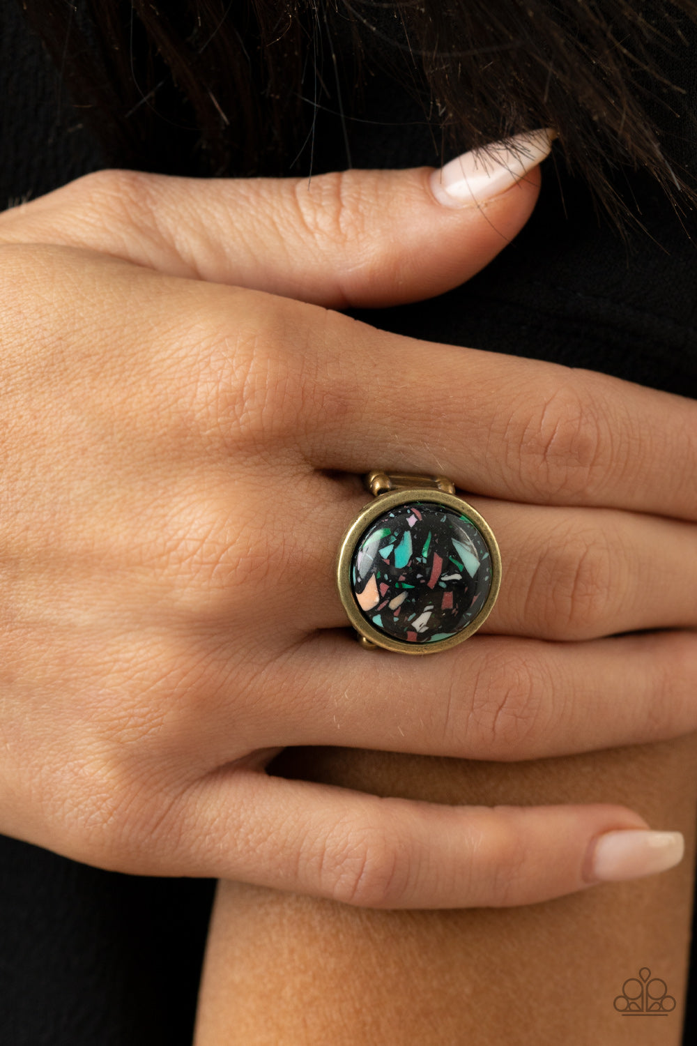Paparazzi Accessories ✽ Marble Mosaic - Brass Ring✽Flat Rate Ship $4.50✽