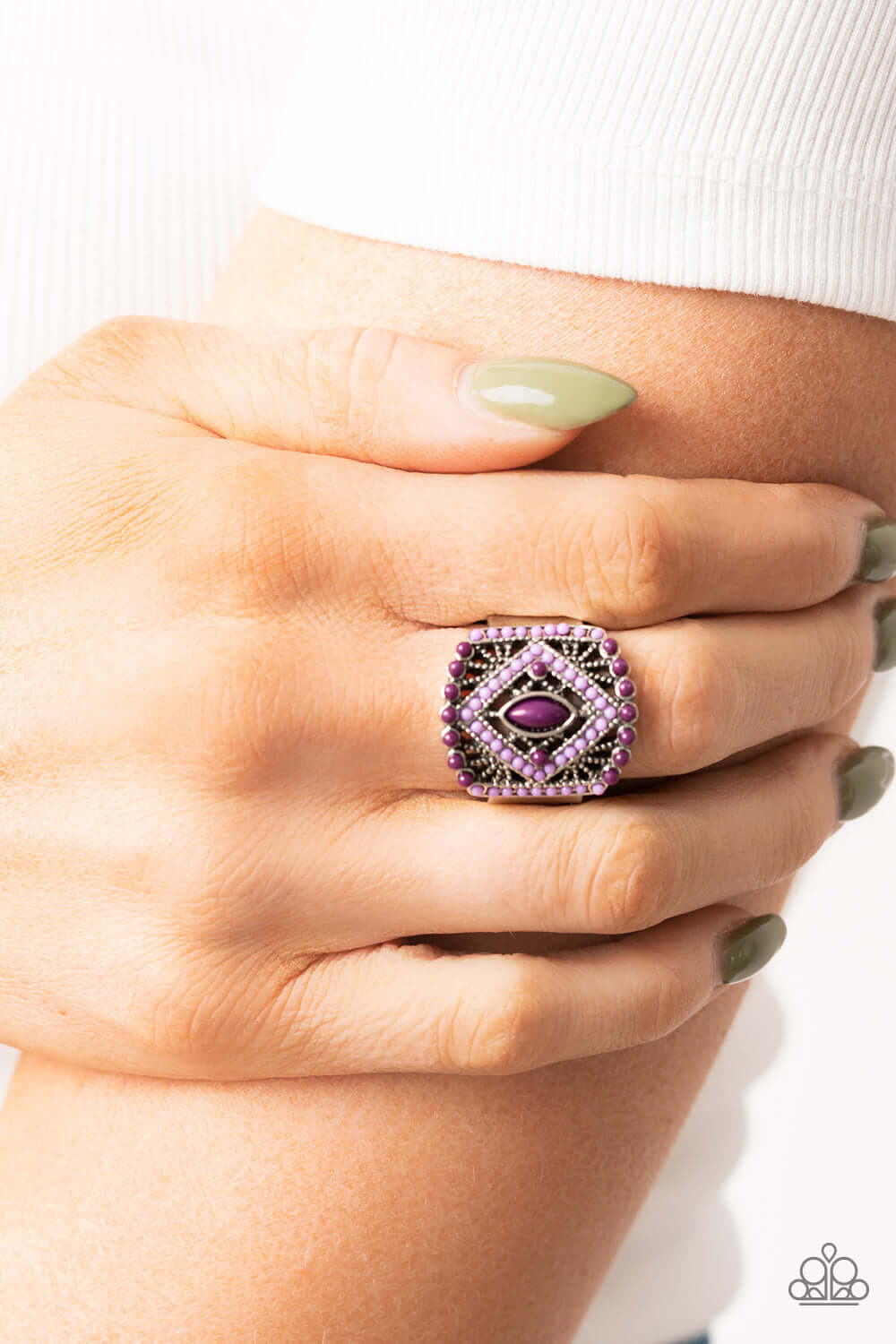 Paparazzi Accessories ❋Amplified Aztec - Purple Ring❋ Flat Rate Ship $4.50❋ - Image #2