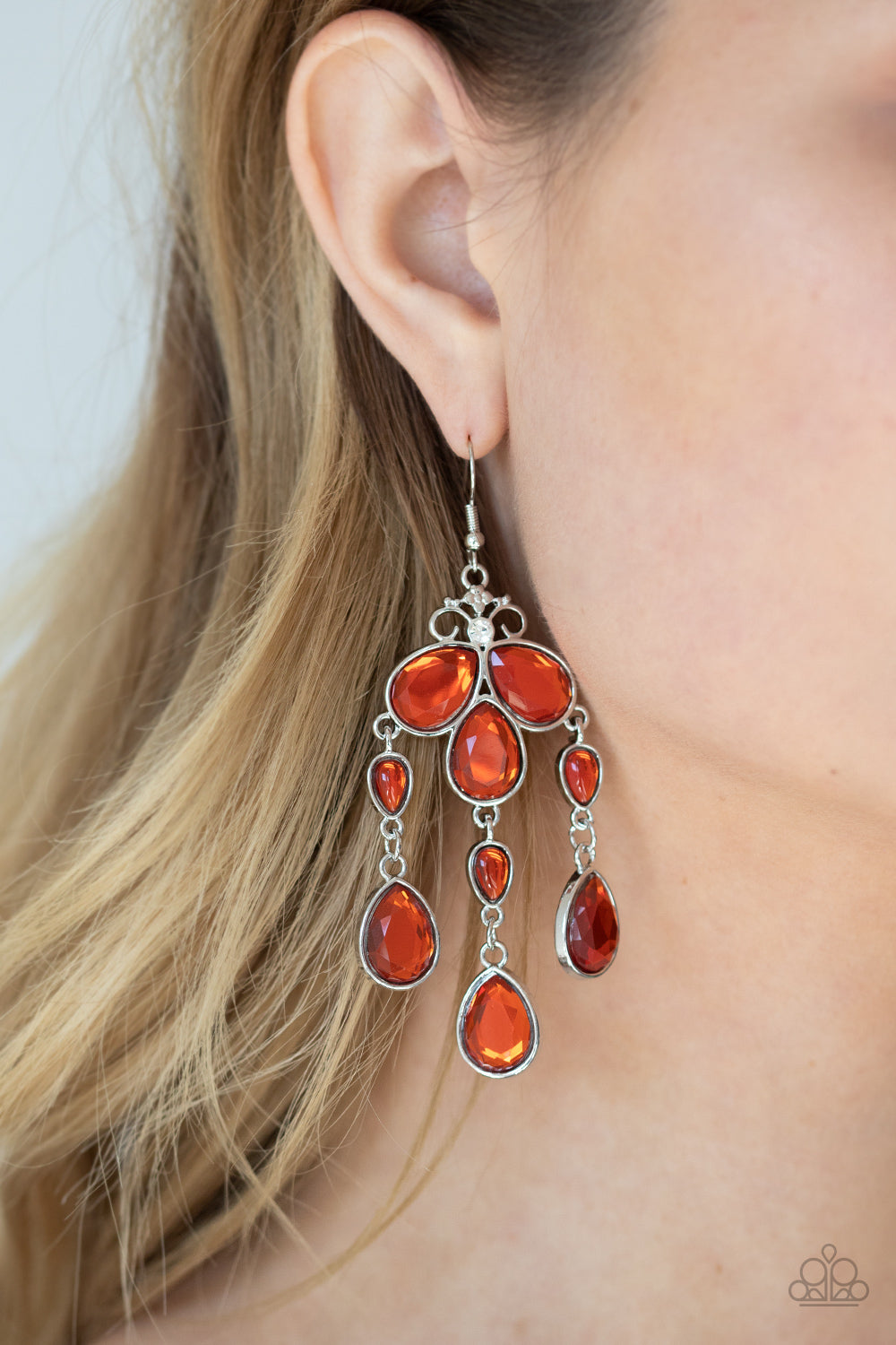 Paparazzi Accessories ✽ Clear The HEIR - Orange Earrings✽Flat Rate Ship $4.50✽