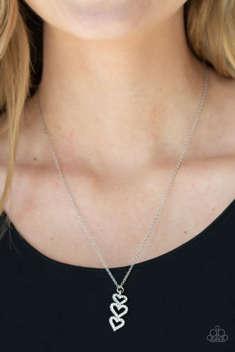 Paparazzi Accessories ✽ With All Your HEARTS - White Necklace✽Flat Rate Ship $4.50✽