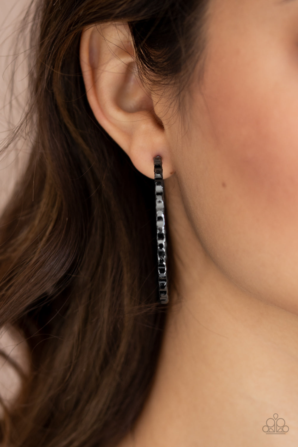 Paparazzi Accessories ✽Grungy Grit - Black Earrings✽Flat Rate Ship $4.50✽