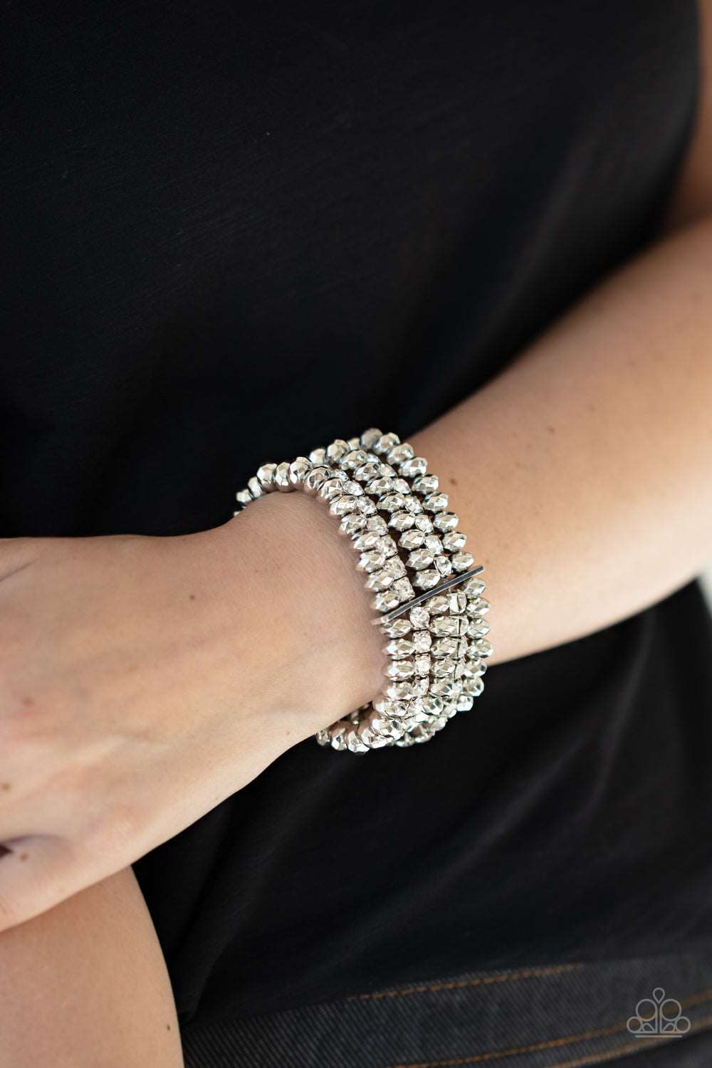 Paparazzi Accessories ✽ Best of LUXE - White Bracelet✽Flat Rate Ship $4.50✽
