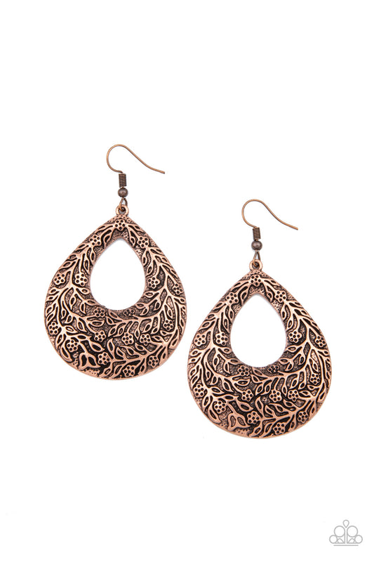 brought✽to✽you✽by✽blingflingbykatflirtatiously-flourishing-copper-earrings✽paparazzi-accessories