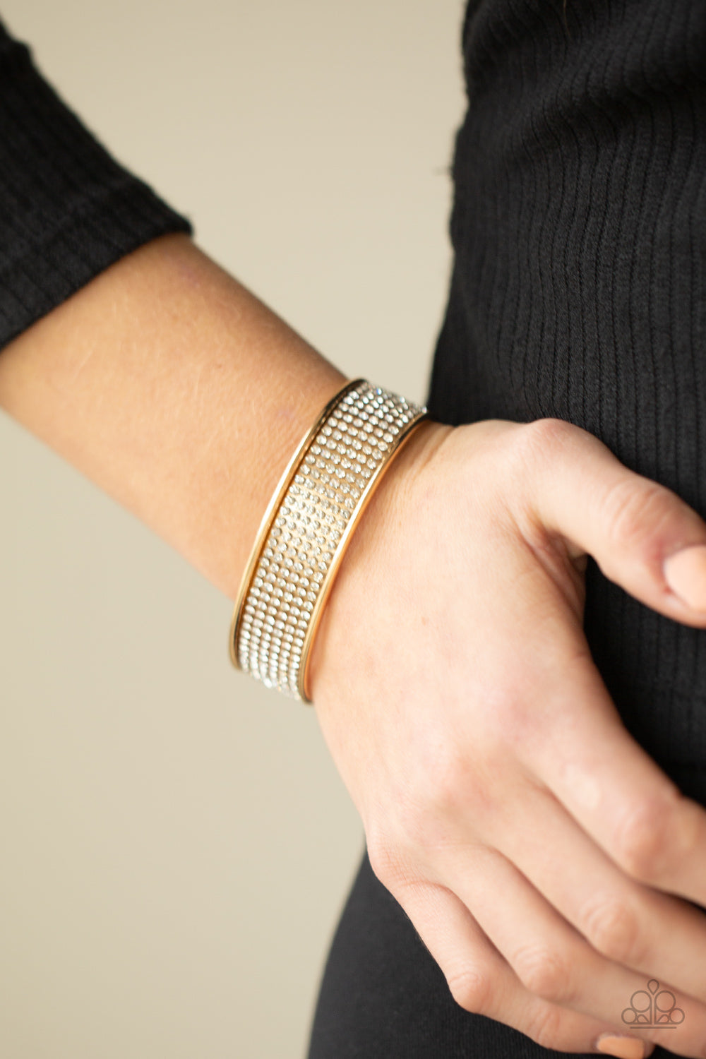 Paparazzi Accessories ✽ Cant Believe Your ICE - Gold Bracelet✽Flat Rate Ship $4.50✽
