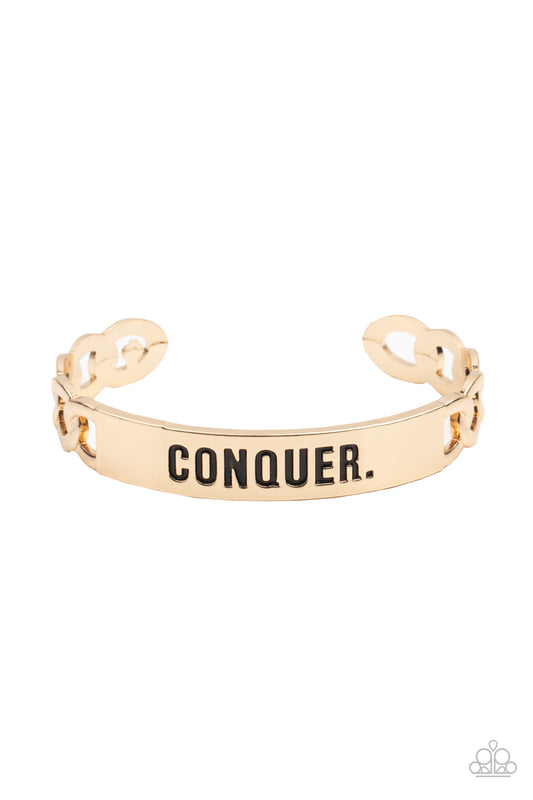 brought-to-you-by-blingflingbykat-conquer-your-fears-gold-mens bracelet-paparazzi-accessories-
