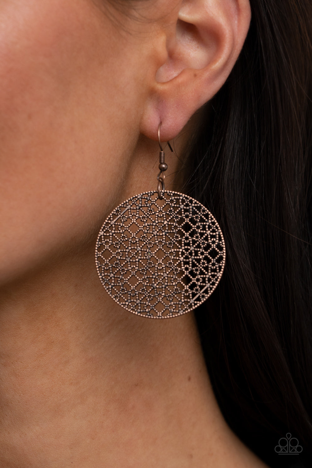 Paparazzi Accessories ✽Metallic Mosaic - Copper Earrings✽Flat Rate Ship $4.50✽