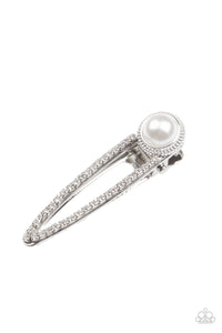 Paparazzi Accessories ✽Expert in Elegance - White Hair Clip✽Flat Rate Ship $4.50✽