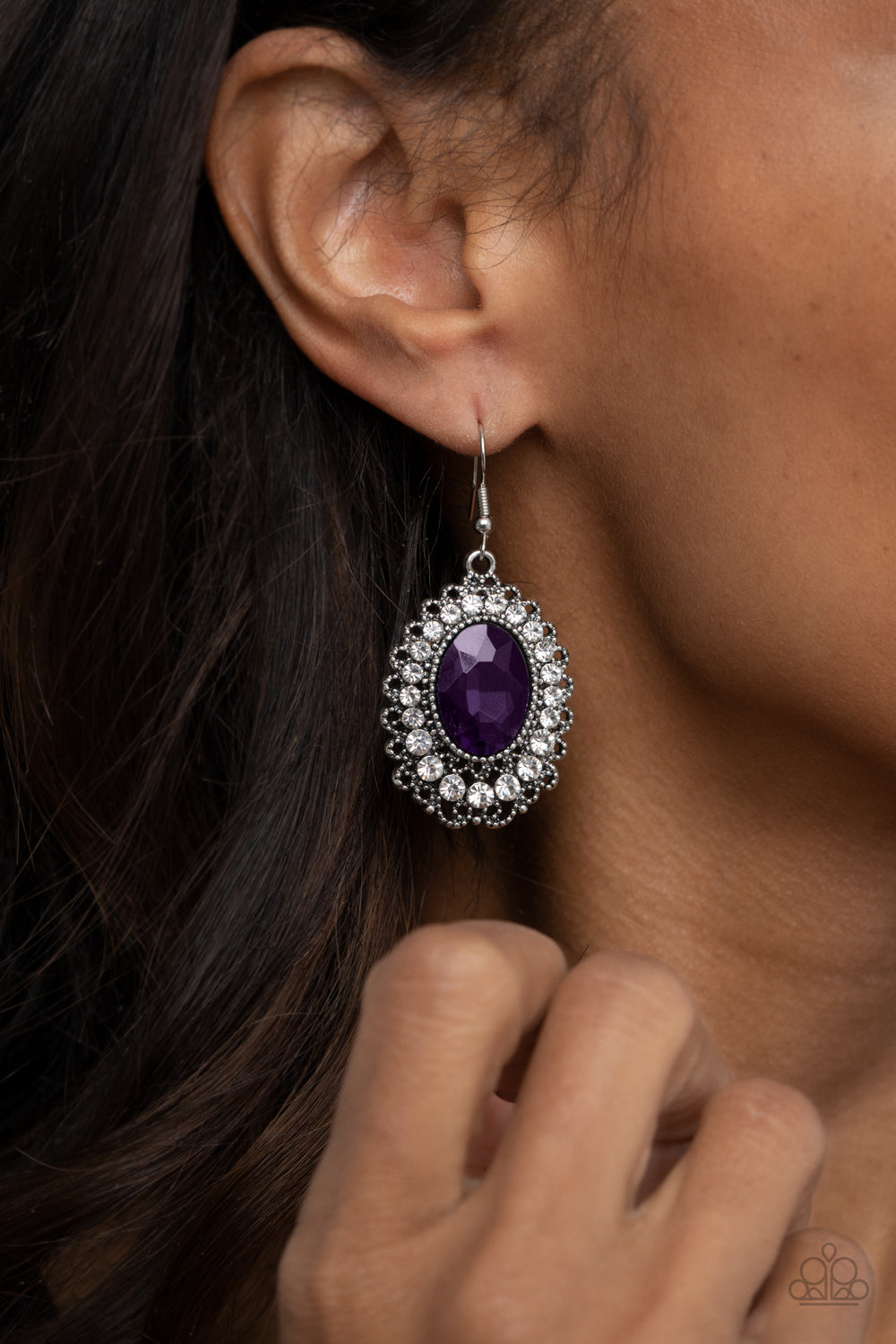 Paparazzi Accessories ✽Glacial Gardens - Purple Earrings✽Flat Rate Ship $4.50✽