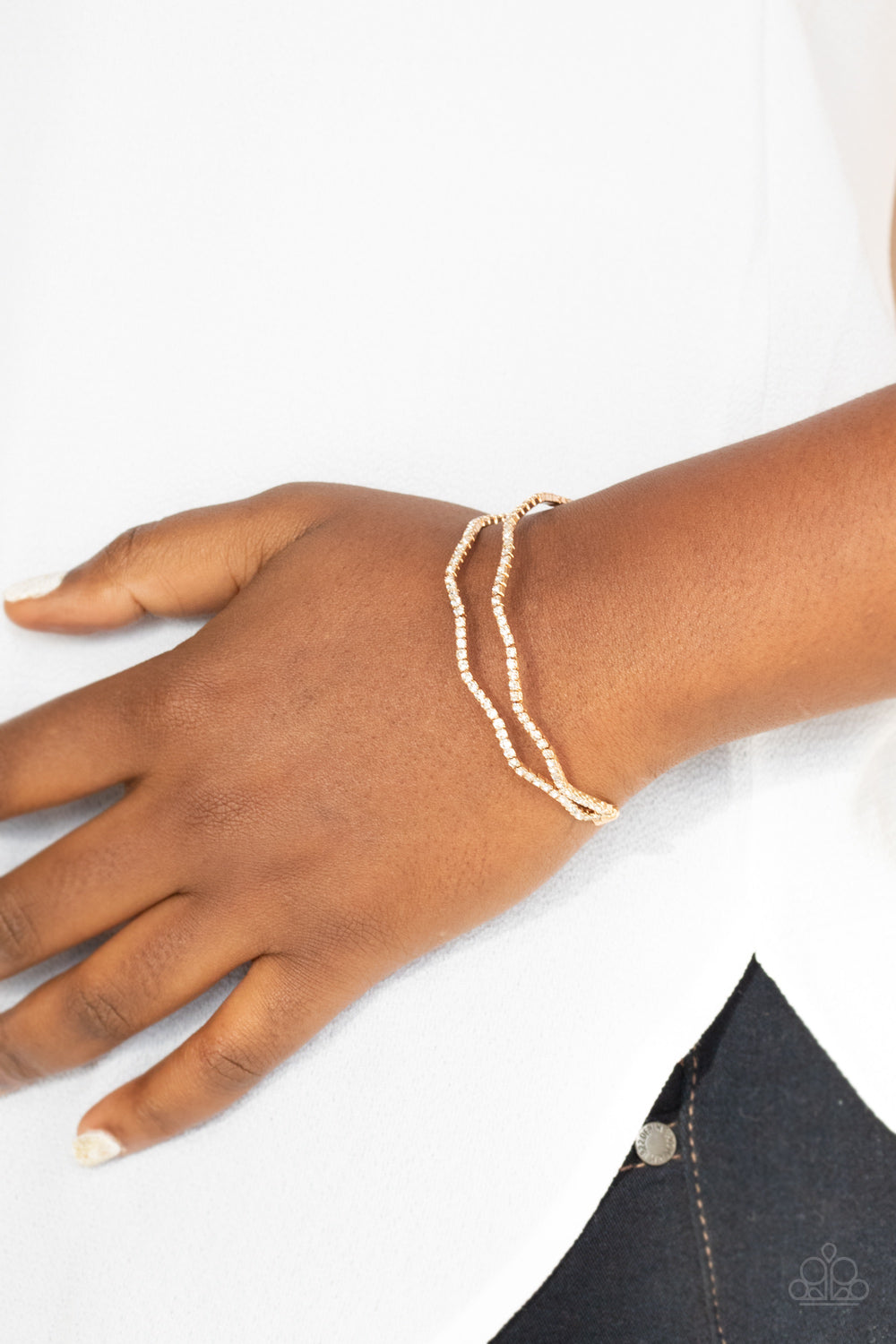 Paparazzi Accessories ❋Delicate Dazzle - Gold Bracelet❋ Flat Rate Ship $4.50❋