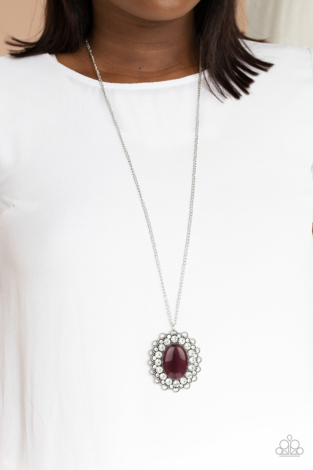Paparazzi Accessories ✽â€‹Oh My Medallion - Purple Necklace✽Flat Rate Ship $4.50✽