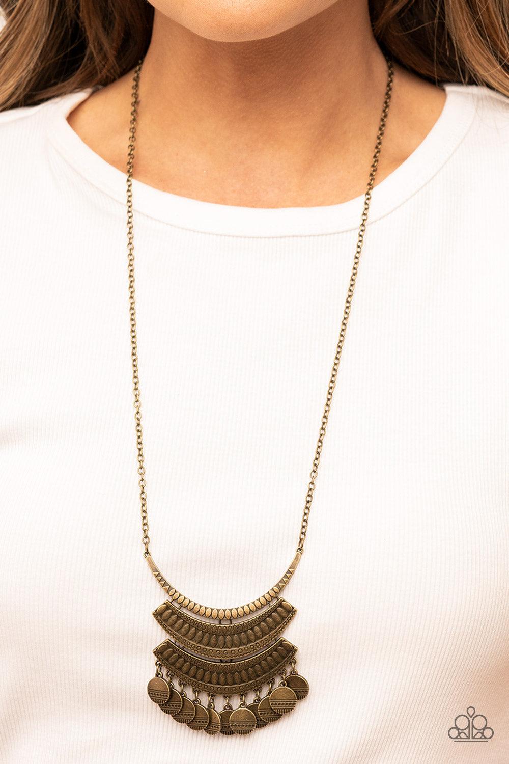 Paparazzi Accessories ❋Under the EMPRESS-ion - Brass Necklace❋ Flat Rate Ship $4.50❋ - Image #2