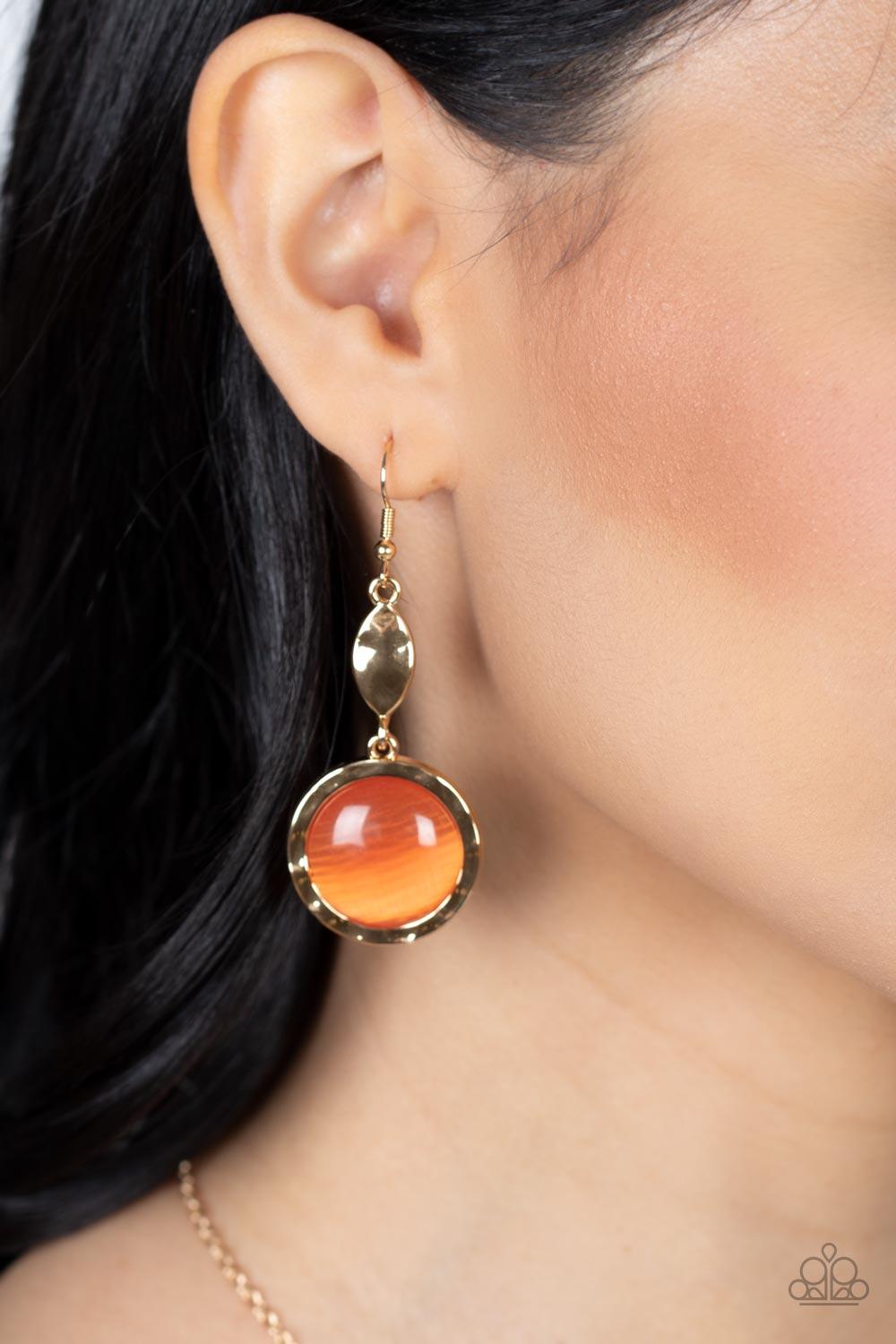 Paparazzi Accessories ❋Magically Magnificent - Orange Earrings❋ Flat Rate Ship $4.50❋ - Image #2