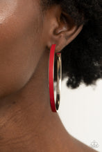 Load image into Gallery viewer, Paparazzi Accessories ❋Fearless Flavor - Red Earrings❋ Flat Rate Ship $4.50❋
