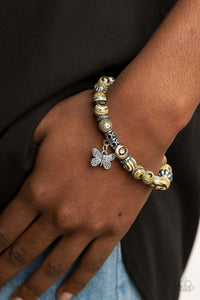 Paparazzi Accessories ✽Butterfly Wishes - Yellow Bracelet✽Flat Rate Ship $4.50✽