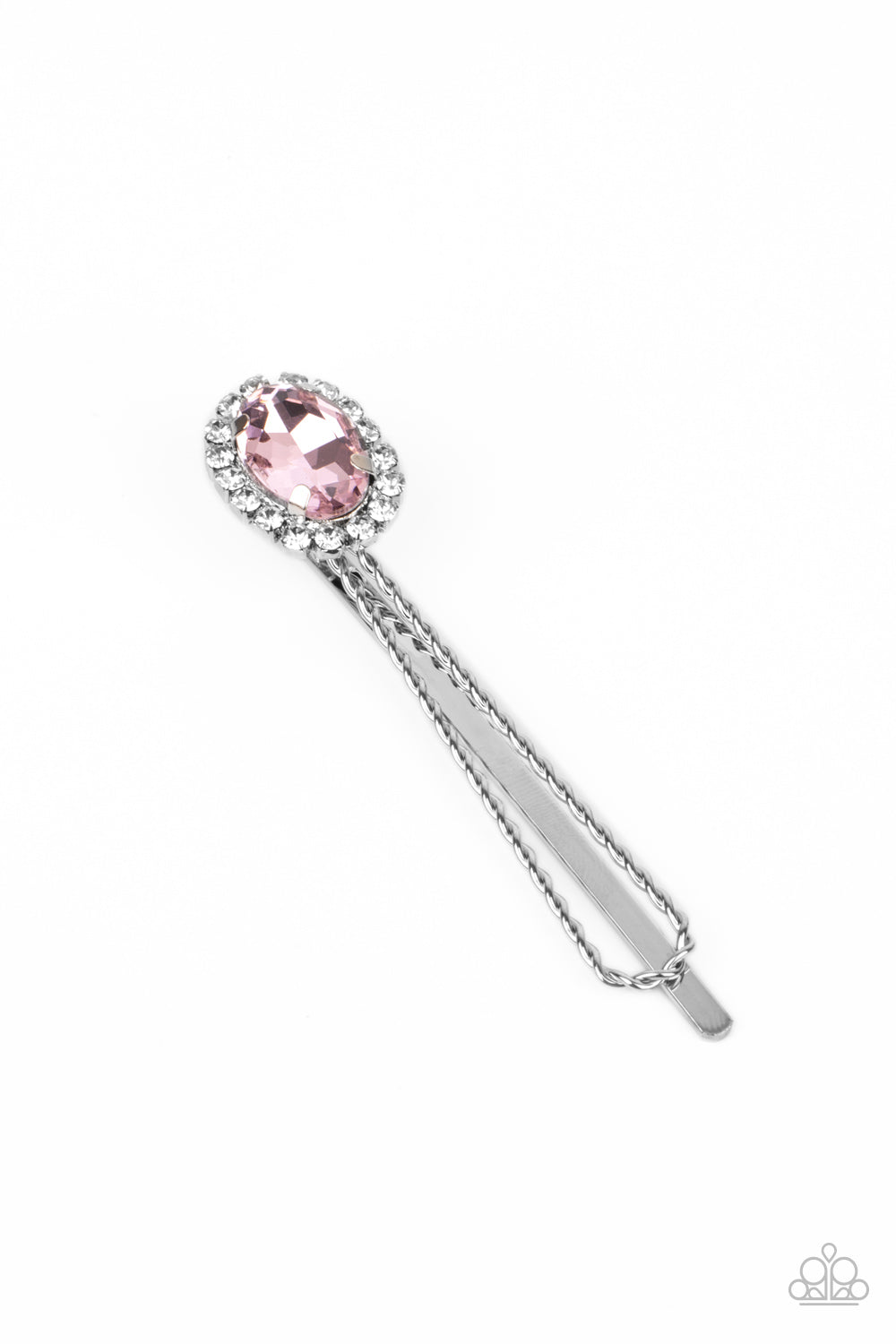 Paparazzi Accessories ✽Gala Glitz - Pink Hair Clip✽Flat Rate Ship $4.50✽
