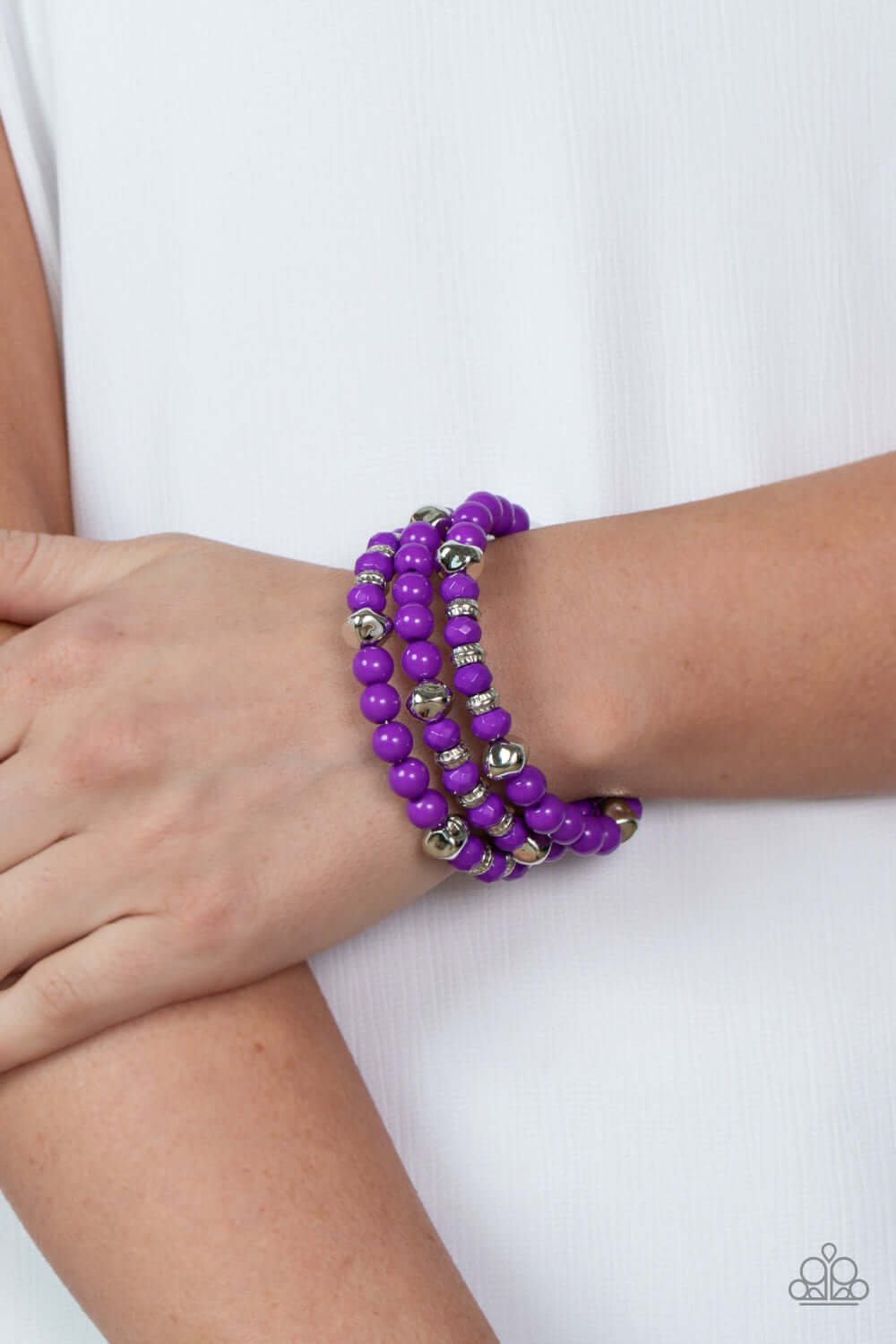 Paparazzi Accessories ❋Vibrant Verve - Purple Bracelet❋ Flat Rate Ship $4.50❋ - Image #2
