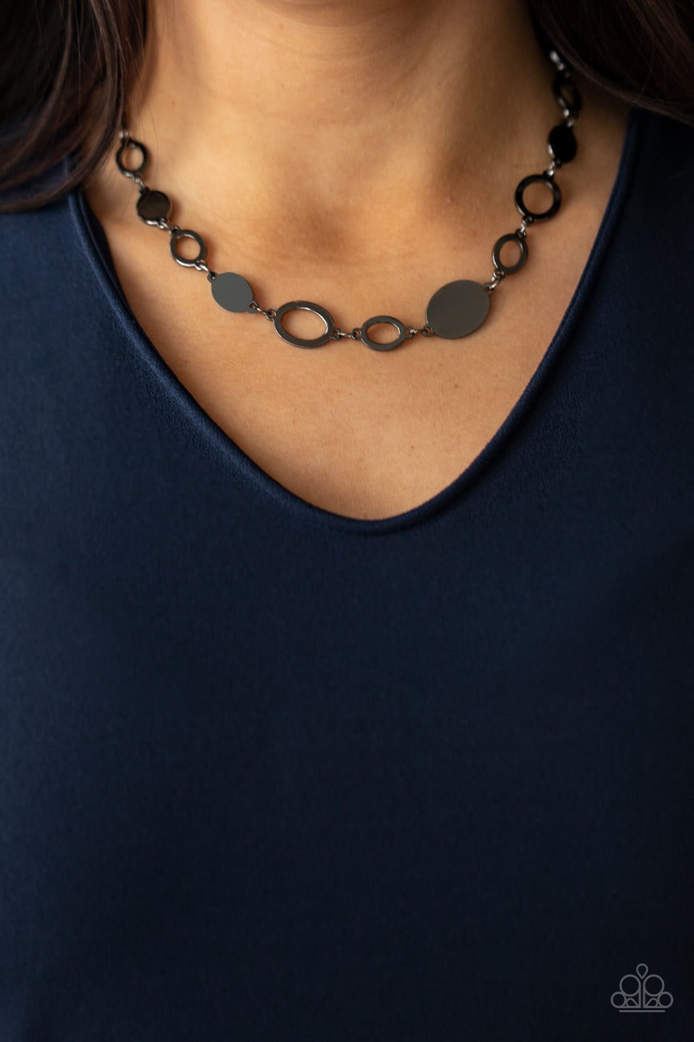 Paparazzi Accessories ❋Working OVAL-time - Black Necklace❋ Flat Rate Ship $4.50❋